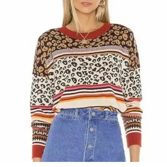 Autumn Cashmere Sweaters - Cotton by Autumn Cashmere Boxy Leopard Sweater